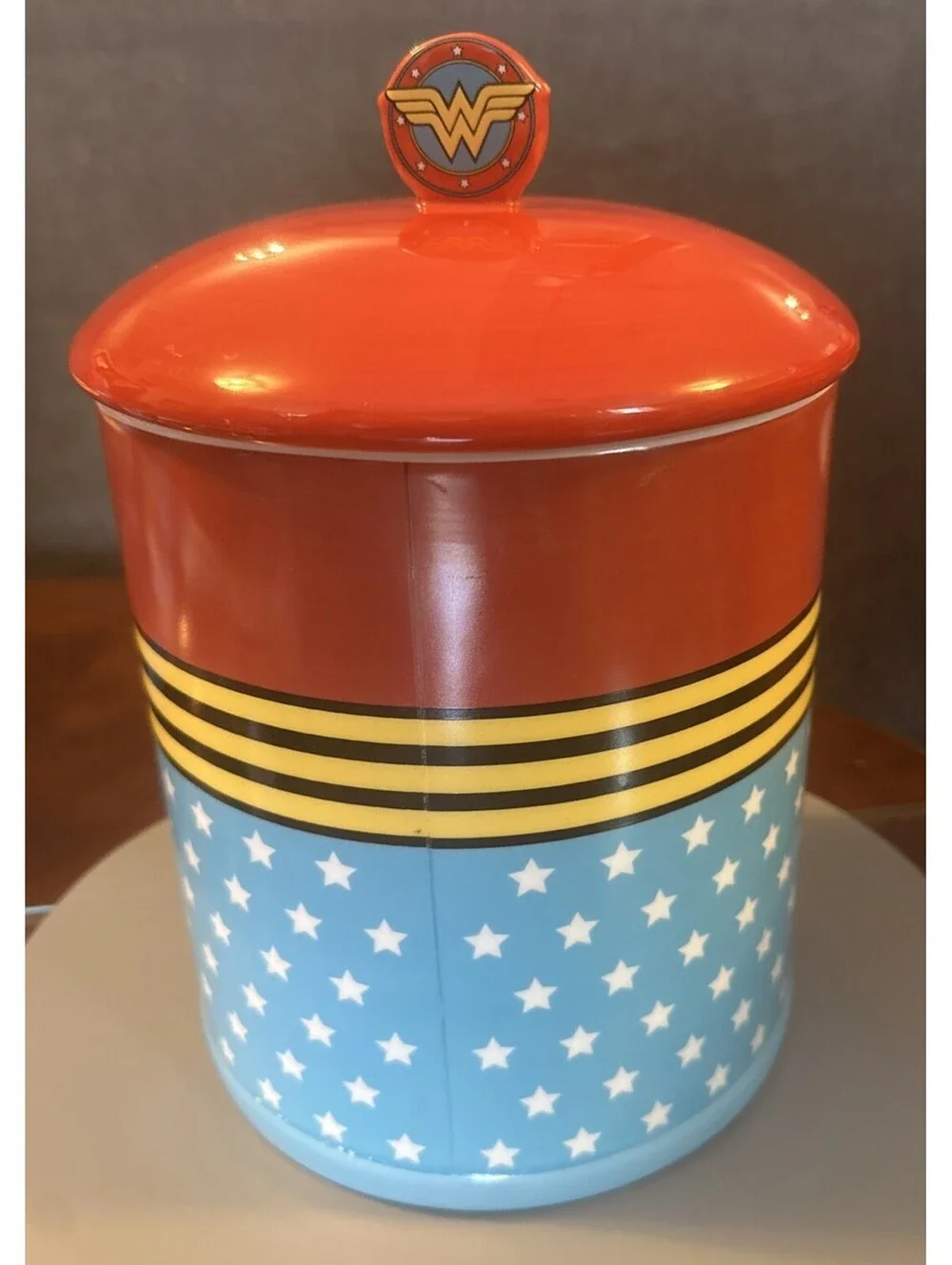 Wonder Woman SuperHero Icon Iconic Ceramic Cookie Jar Dc Comics Collectible